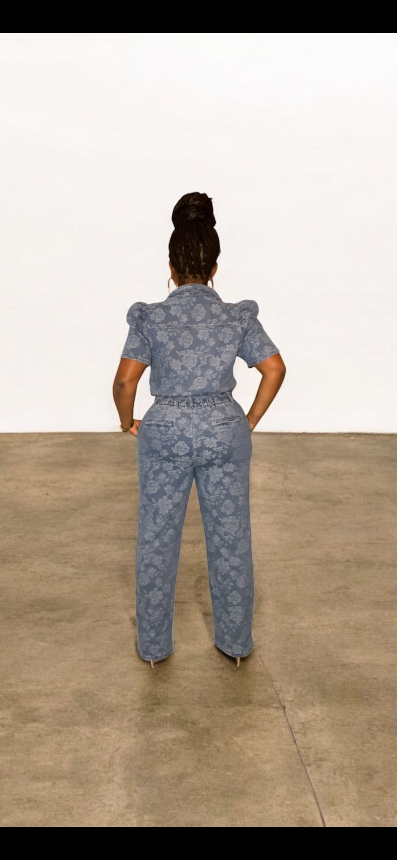 Can I Call You Rose Denim Jumpsuit