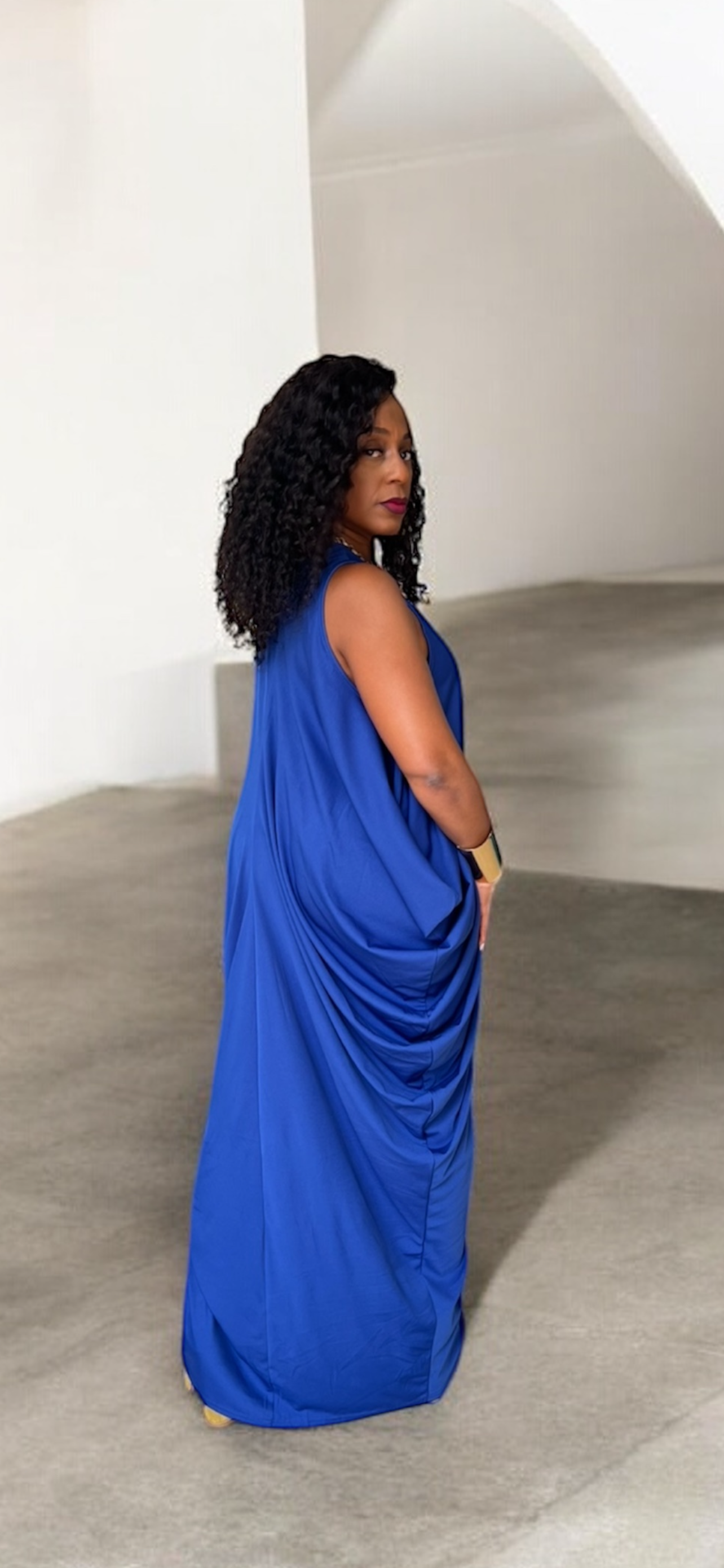 Grecian Goddess Maxi Dress (Royal)