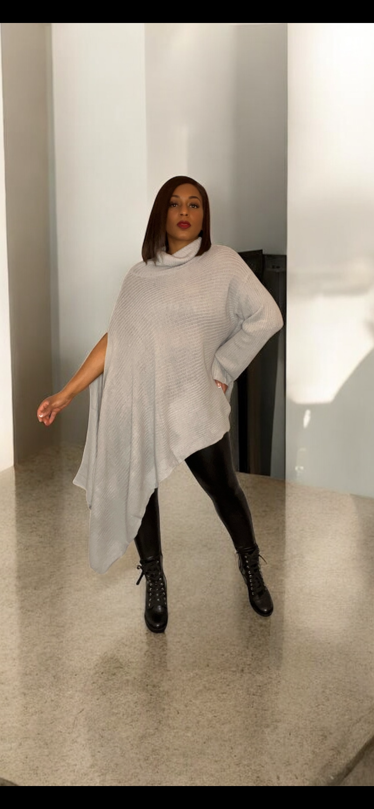 One Sleeve Cardigan (Light Gray)