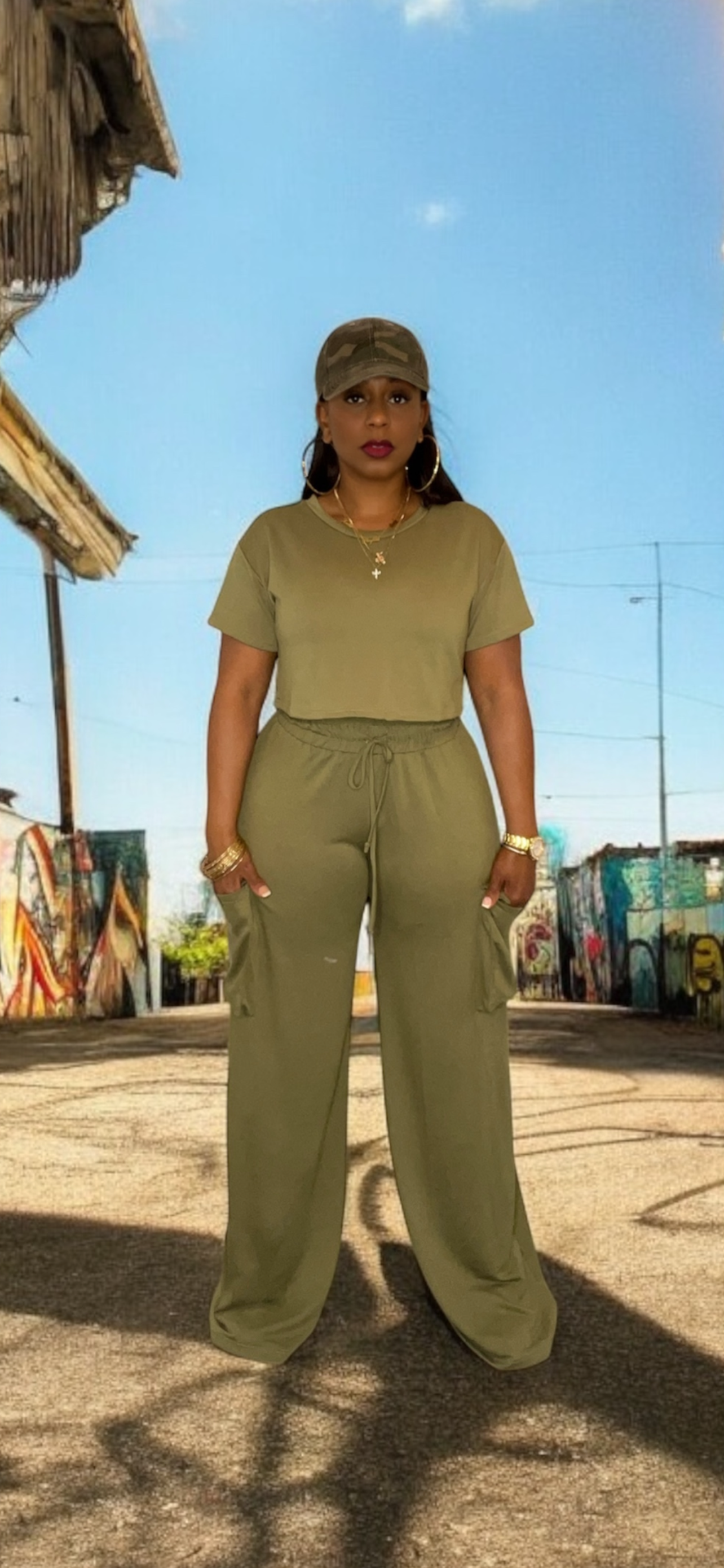 Cute and Casual Set (Olive)