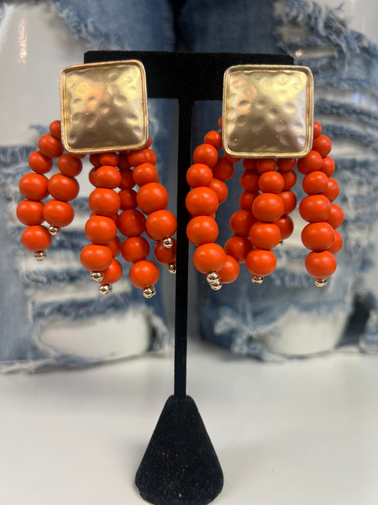 Brandy Earrings (Orange)