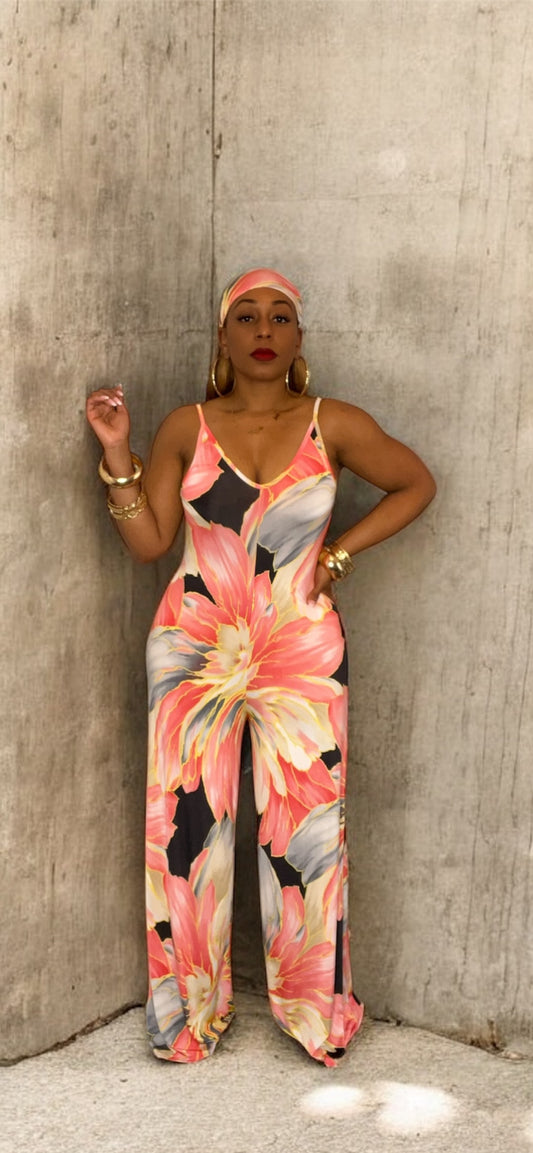 In Full Bloom Jumpsuit (with scarf)