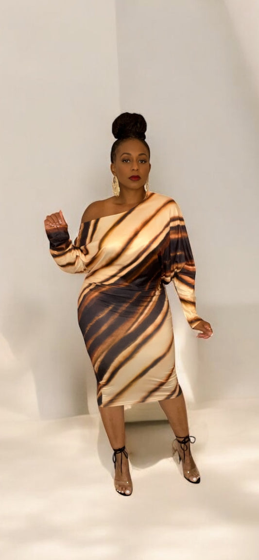 The Natalie Dress (Brown)