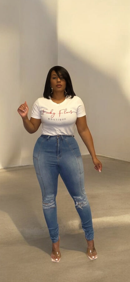 Nadine Skinny Jeans (Medium Blue)