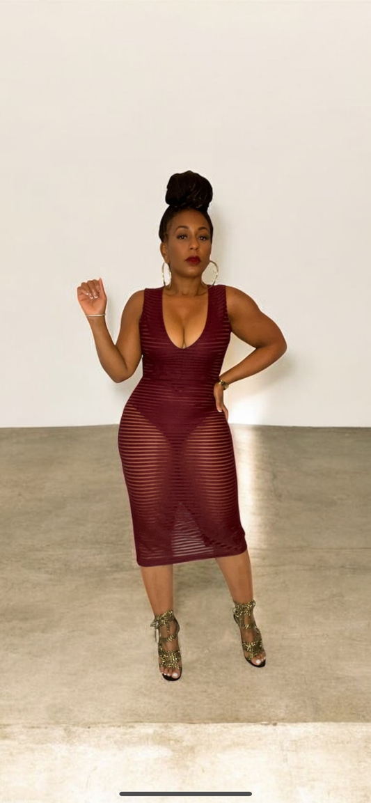 The Sharie Dress (Wine)