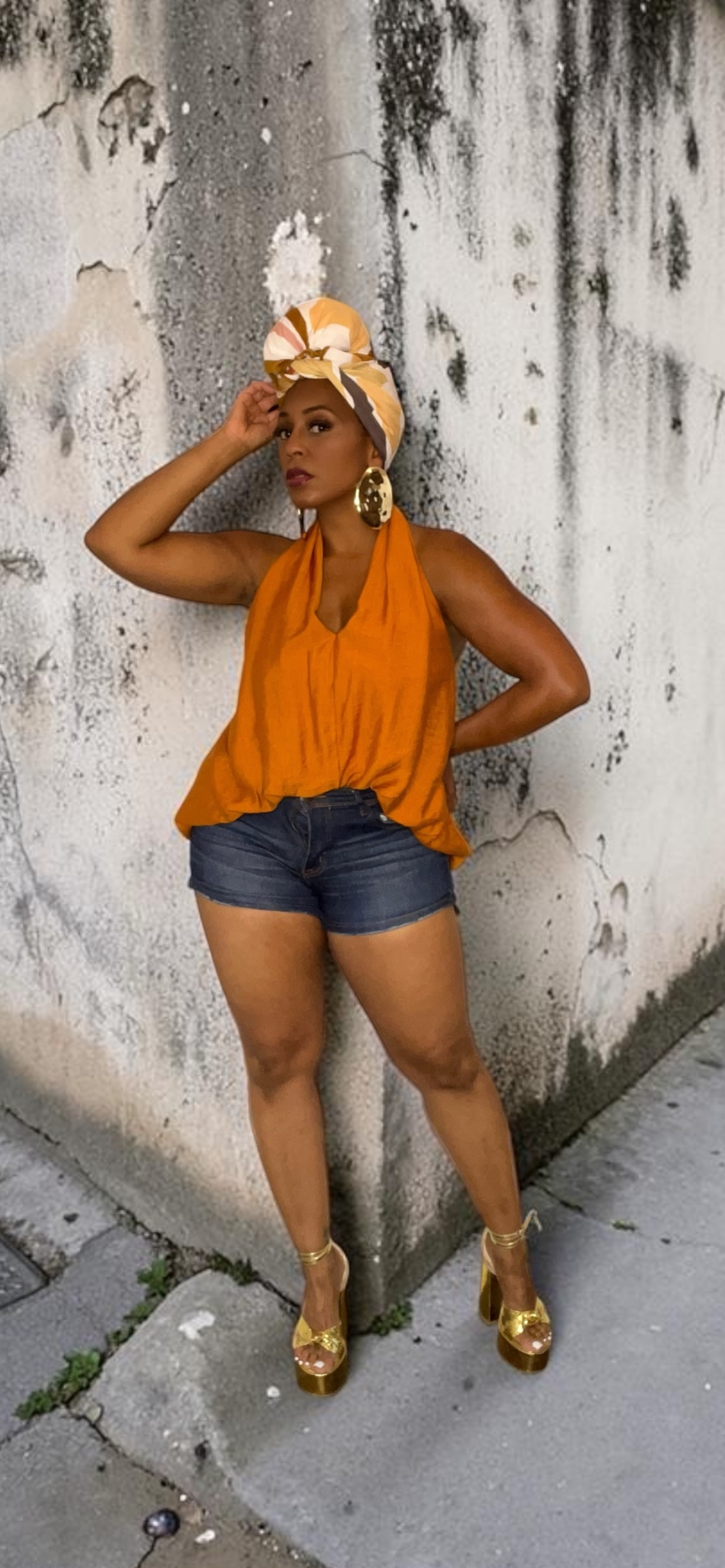 Halter Neck Top (Rust)