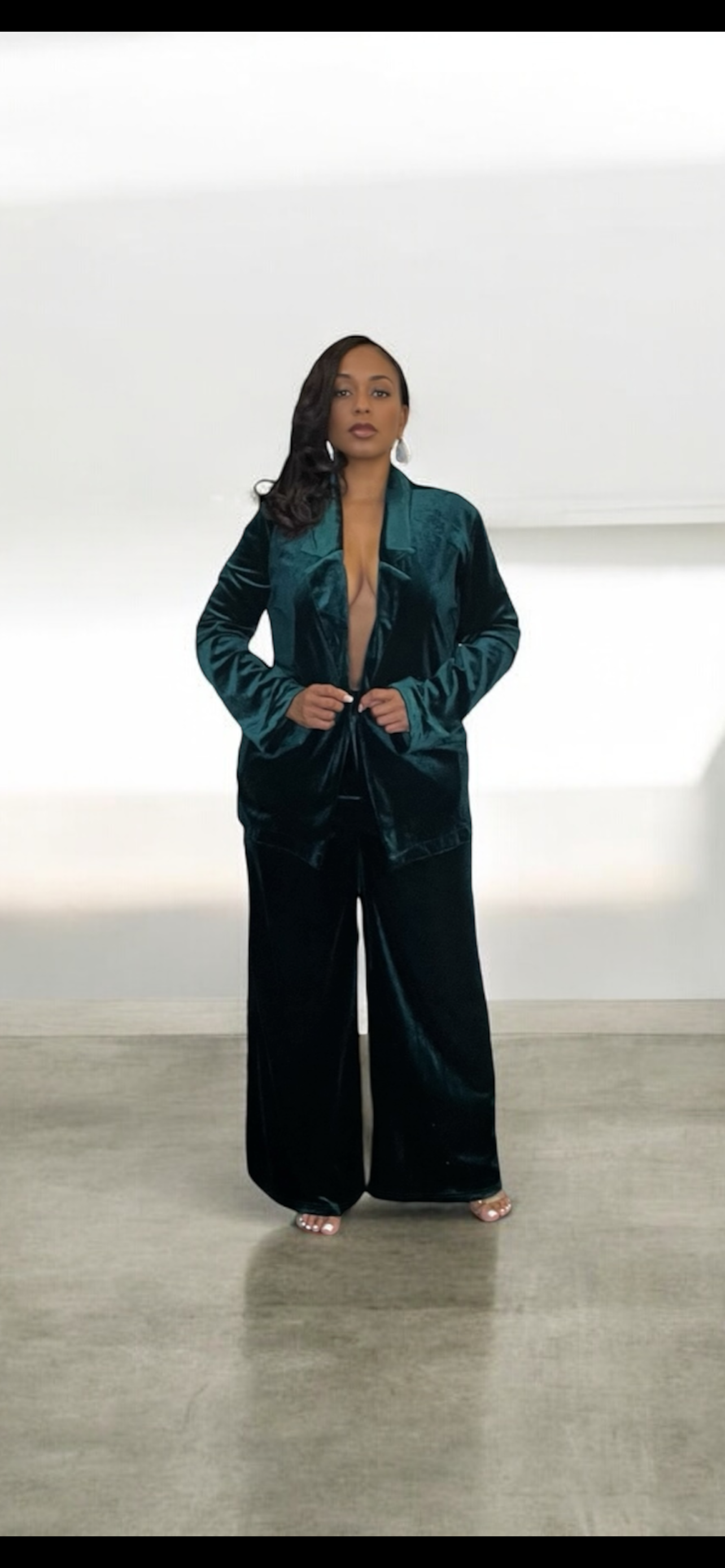 2-Piece Velvet Pant Set