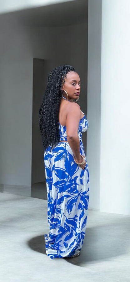 The Curacao Cutie Jumpsuit (Royal)