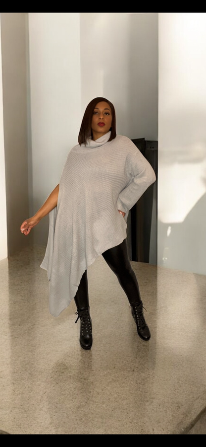 One Sleeve Cardigan (Light Gray)