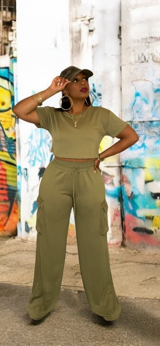 Cute and Casual Set (Olive)