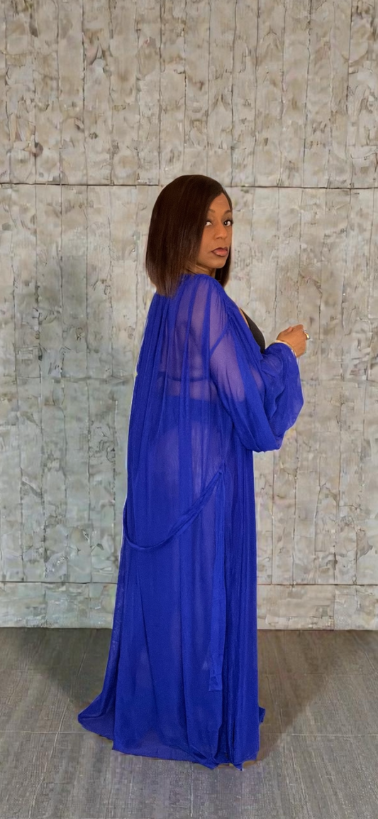 Vacation Resort 2-piece Cover Up Set (Royal Blue)