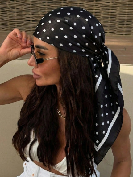 Polka Dot Scarf (Black)