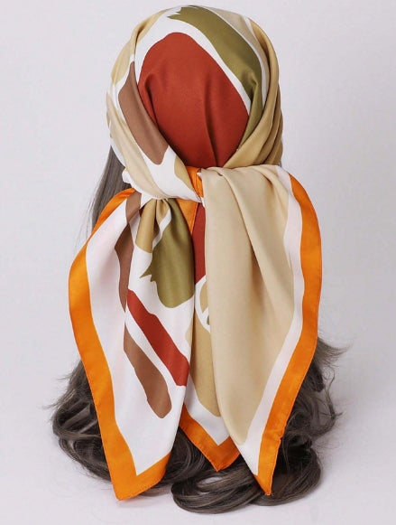 Sheena Scarf (Orange Trim)