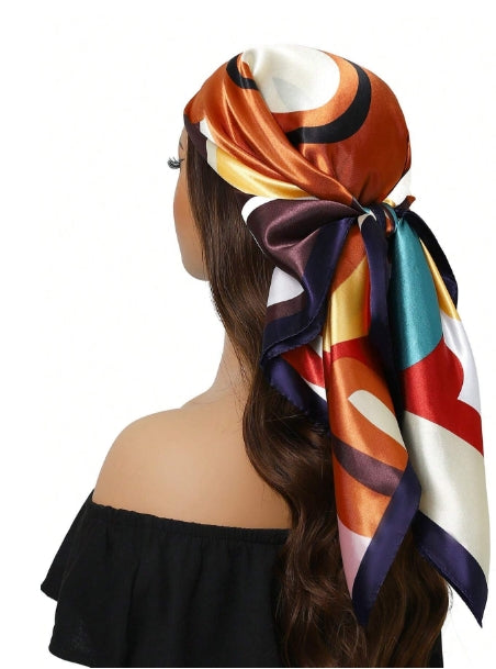 Stephanie Scarf (Navy Trim)